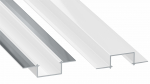 Profile LUMINES type HIRO white lacquered without perforation 1 m