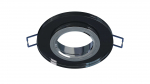 Ceiling lighting point fitting ROVO glass round black