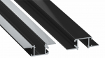 Lumines profile type MONO lacquered black without perforation 2,02 m