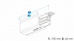 Final power supply of the 3-phase XTS11-1 track, RIGHT, gray