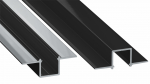 Profile LUMINES type GAUDI black lacquered without perforation 2,02 m