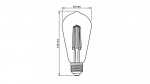 LED source E27 6W ST64 Filament DIM NW