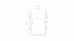 Lumines profile type Strada M3 anodized silver, 3 m