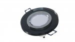 Ceiling lighting point fitting ROVO glass round black
