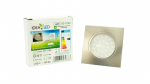 Recessed square furniture luminaire, 1.8 W, satin chrome