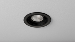 Ceiling lighting point fitting LUCA cast round adjustable matt black