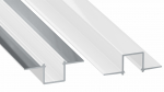 Profile LUMINES type GAUDI white lacquered without perforation 1 m