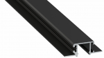 Lumines profile type MONO lacquered black full without perforation 2,02 m