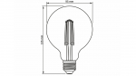LED source E27 7W G95 Filament  DIM Amber WW