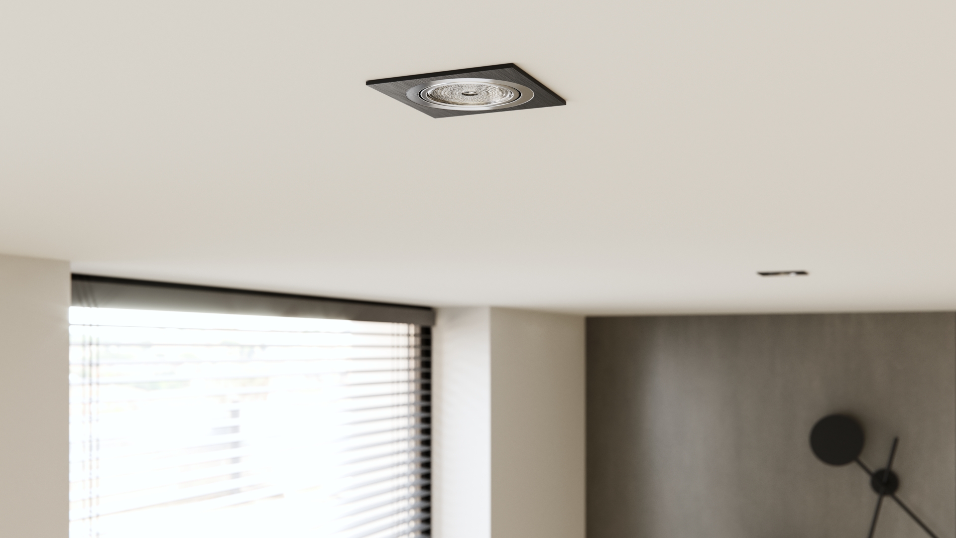 Brushed recessed ceiling light