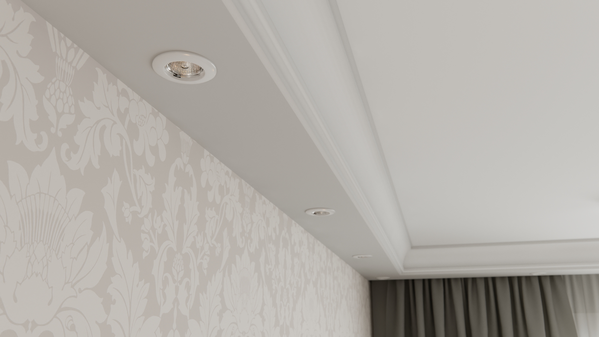 White recessed ceiling light